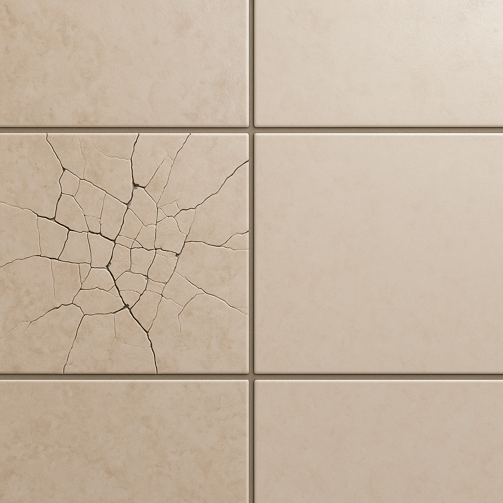 Before and After - How to Replace a Broken Ceramic Bathroom Tile Without Damaging Grout or Tiles