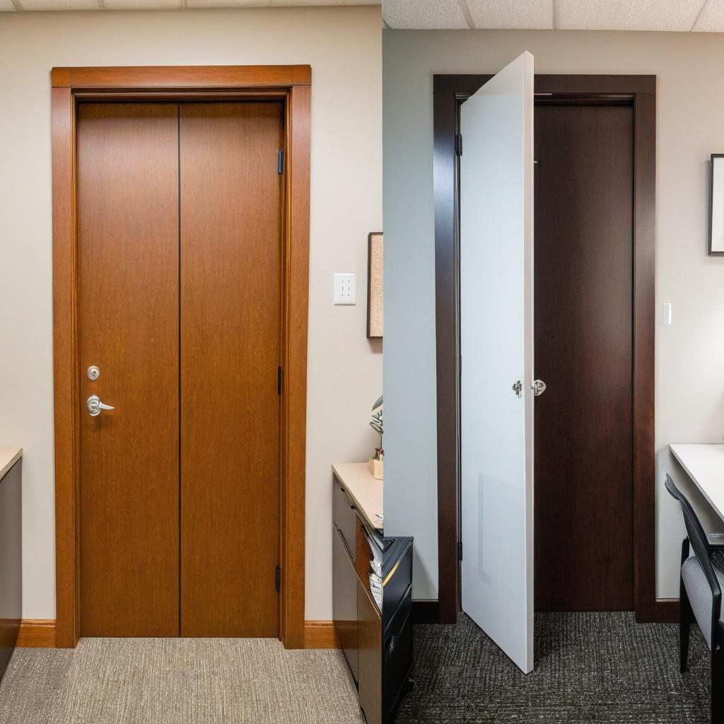 Before and After - Build a Soundproof Home Office Door with Weatherstripping and Acoustic Panels