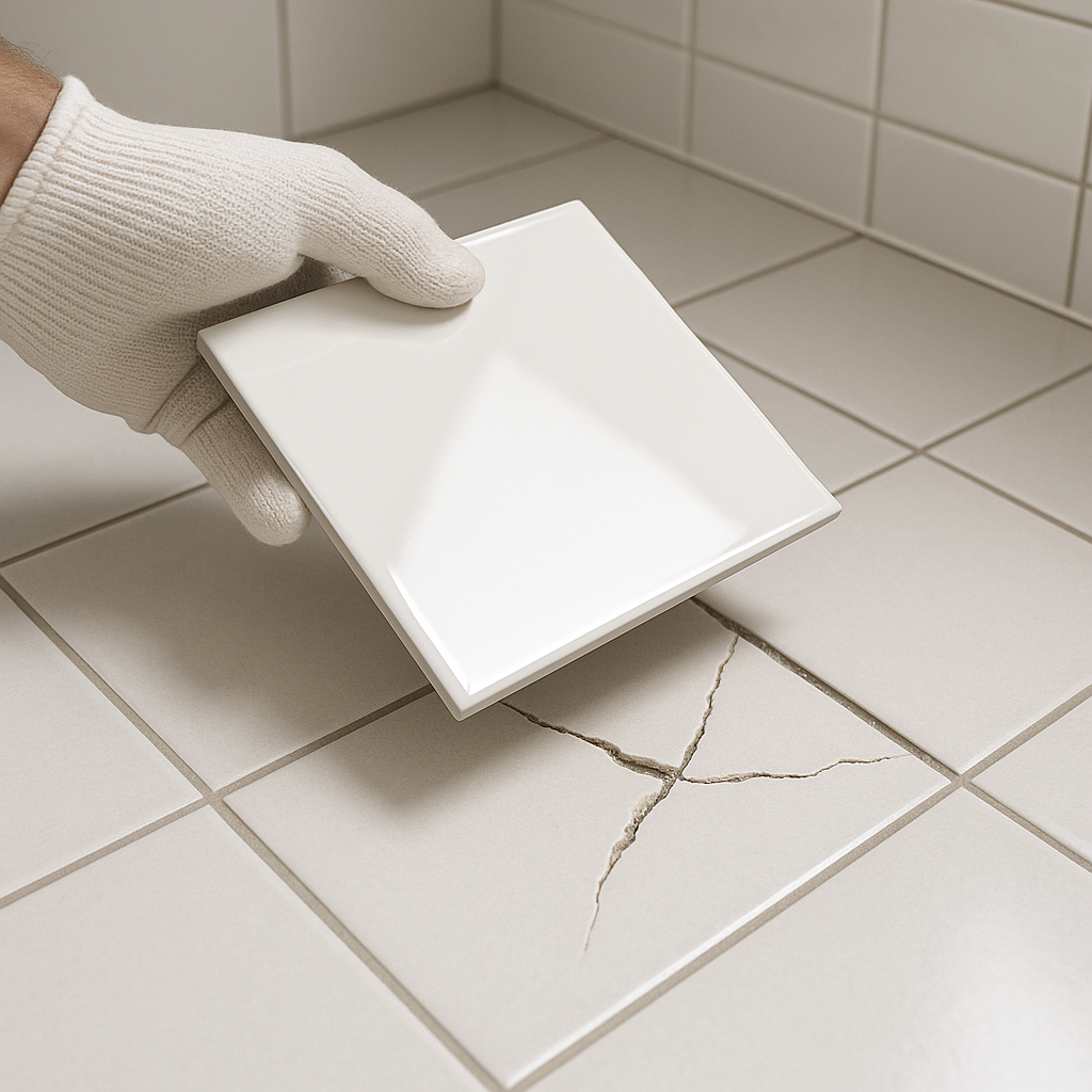 How to Replace a Broken Ceramic Bathroom Tile Without Damaging Grout or Tiles