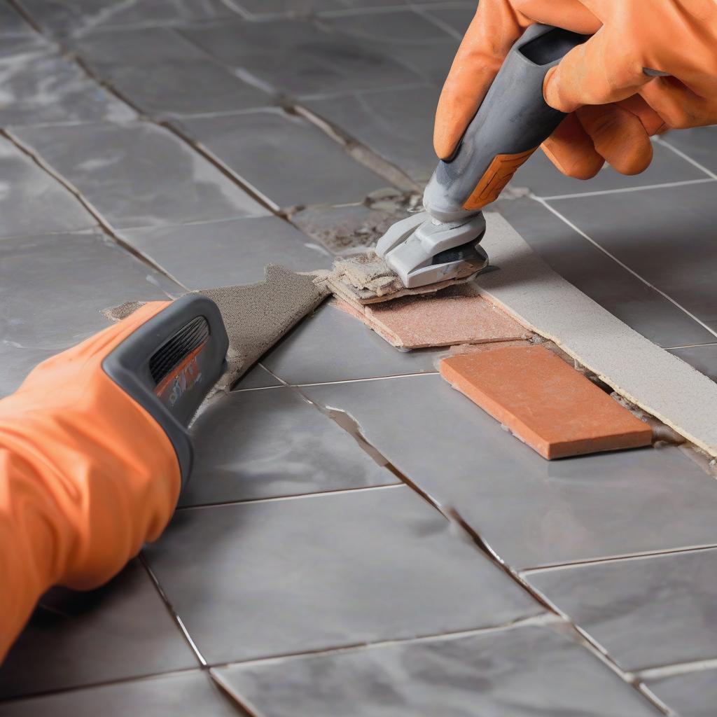 Step image 3 - Best Cordless Oscillating Multi-Tools for Efficient Grout Removal from Bathroom Tiles