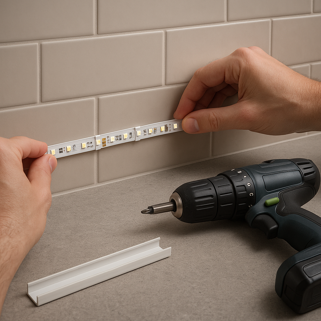 Step image 3 - How to Install Waterproof LED Strip Lights Under Kitchen Cabinets Without Damaging Your Backsplash: The Complete Guide